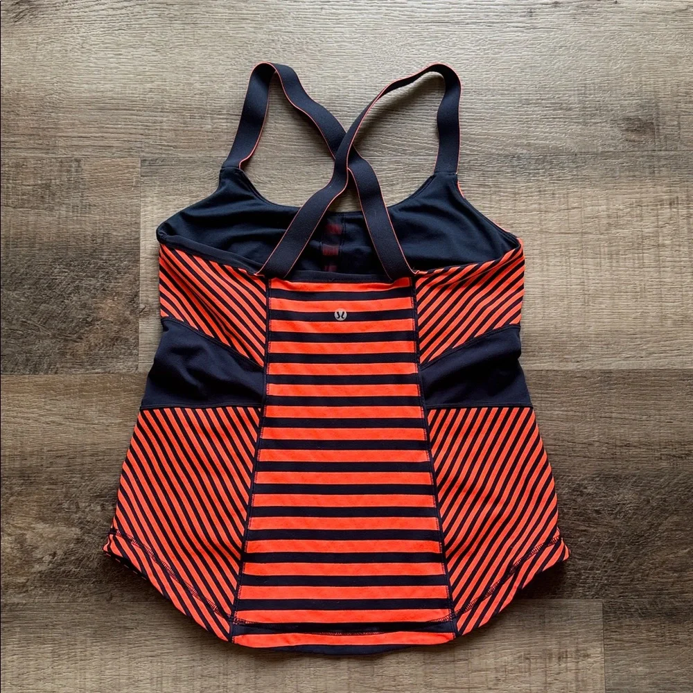 lululemon athletics orange and navy workout tank - Picture 3 of 3